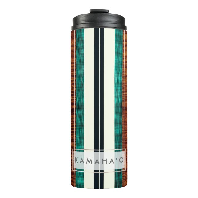 Termo PixDezines Faux Koa Wood Longboard (Anverso)