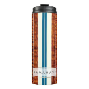 Termo PixDezines Faux Koa Wood Longboard