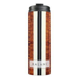 Termo PixDezines Faux Koa Wood Longboard