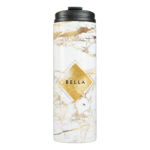 Termo PixDezines MÁRMOL BLANCO VENAS DE ORO FALSAS