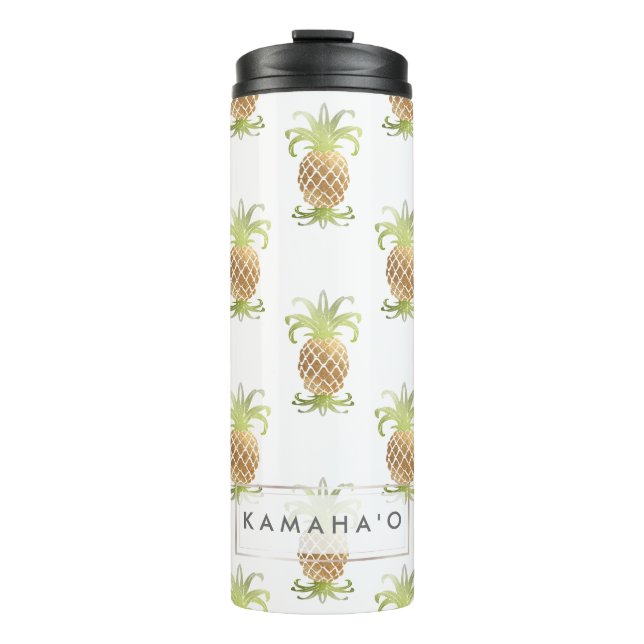 Termo PixDezines Pineapples/Faux Metallic Gold (Anverso)