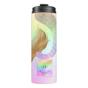 Termo PixDezines Purpurina Mermaid Tail, Algodón Candy
