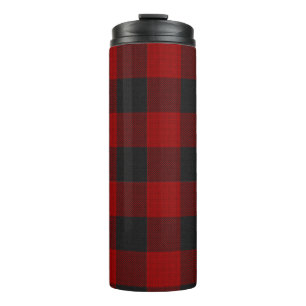 Termo PixDezines Tapado de búfalo, rojo negro
