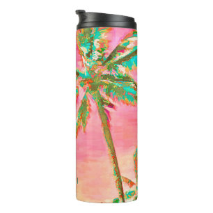 Termo PixDezines Vintage Hawaiian Beach/Pink/Verde azula