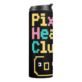 Termo Pixel Heart Club: Amor Retro Pixel Art para Gamers