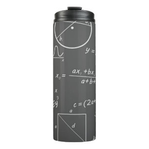 Termo Pizarra gris de tiza de matemáticas