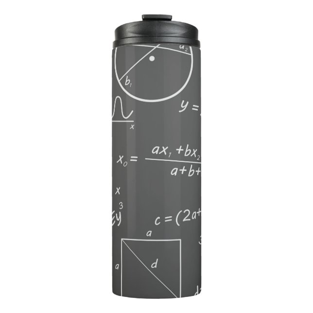 Termo Pizarra gris de tiza de matemáticas (Anverso)