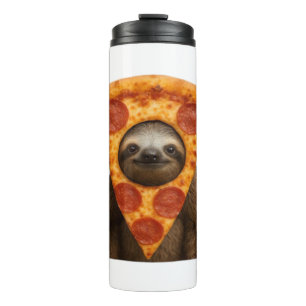 Termo Pizza de perezoso divertida broma extraña meme lin