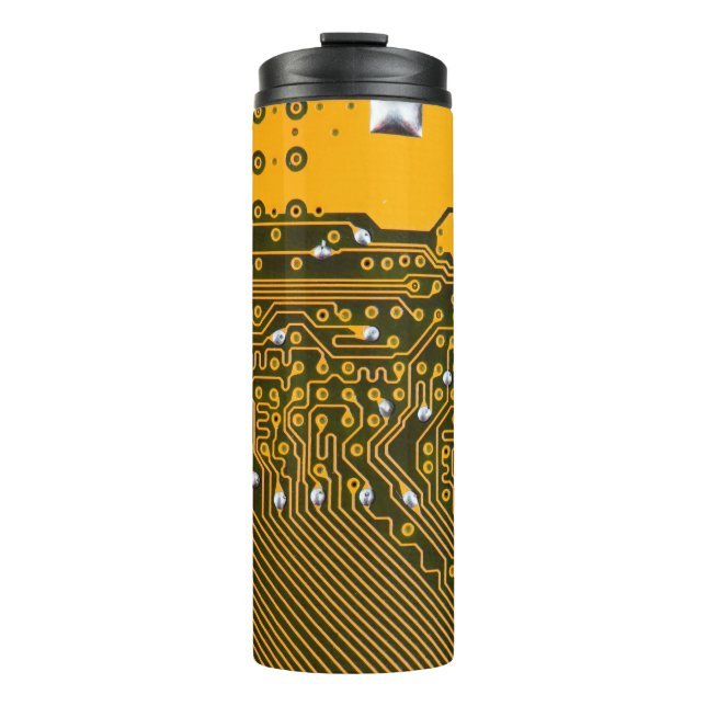 Termo placa de circuito electrónico como fondo abstracto (Anverso)