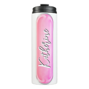 Termo Placa Personalizada de Nombre en Rosa Regalo Perso