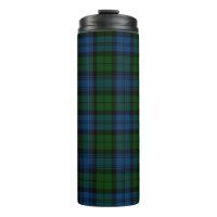 Plaid Clan Campbell Military Tartan Black Green