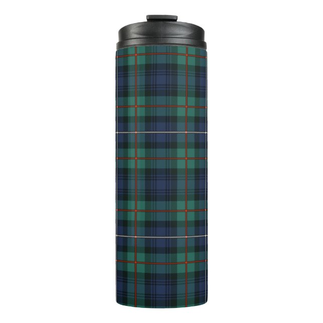 Termo Plaid Clan Robertson Green Purple Check Tartan (Anverso)