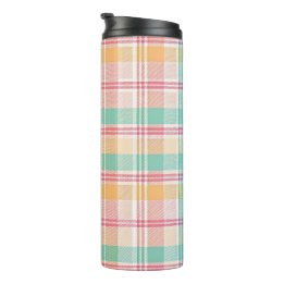 Termo Plaid de cuadros multicolor