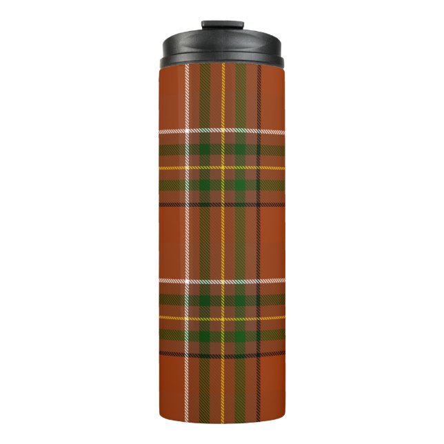 Termo Plaid de Tierra Marrón Tartán (Anverso)