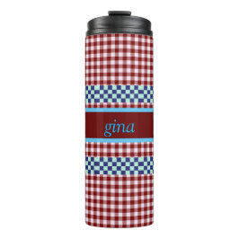 Termo Plaid Gingham Personalizado