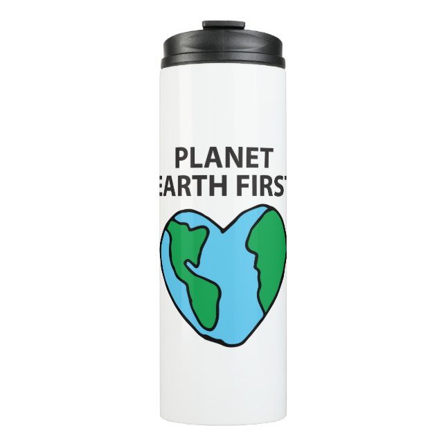 Termo Planeta primer icono ecológico Happy Earth Clipart (Anverso)