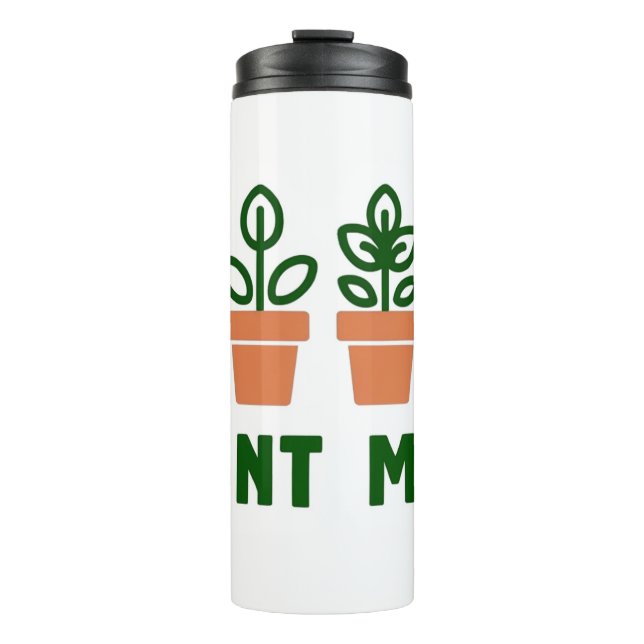 Termo Plant Mom Thermal Tumbler Travel Coffee Mug (Anverso)