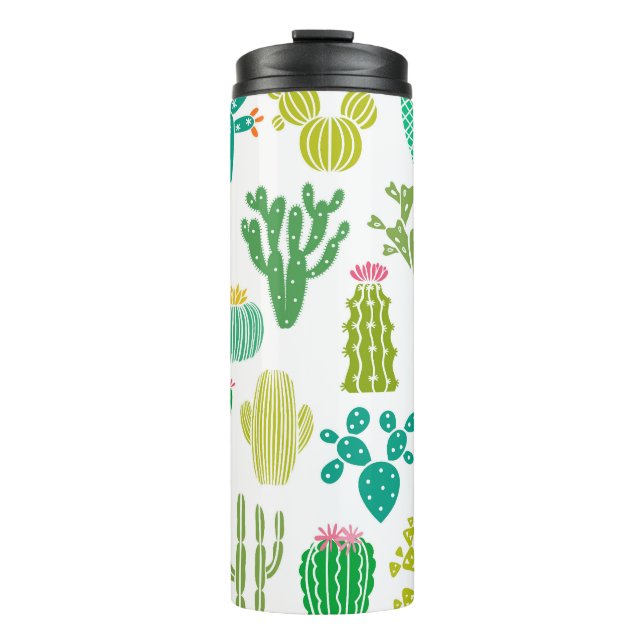 Termo Planta de cactus: conjunto floral vintage. (Anverso)