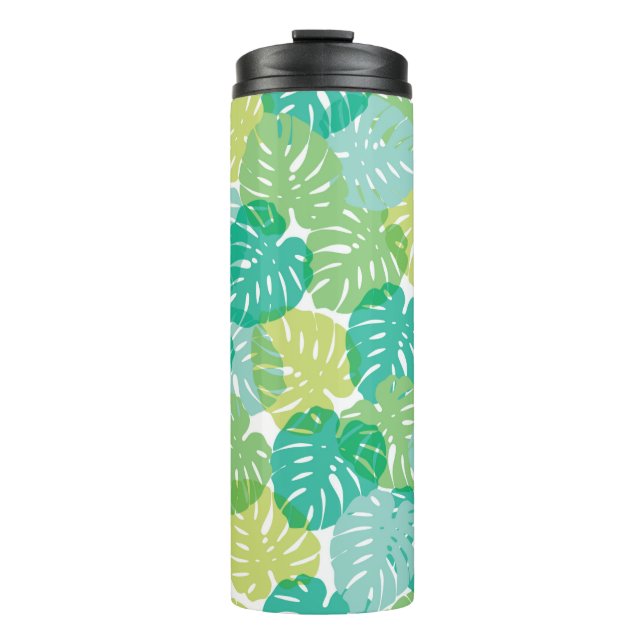 Termo Planta de queso y palmera exótica tropical monster (Anverso)