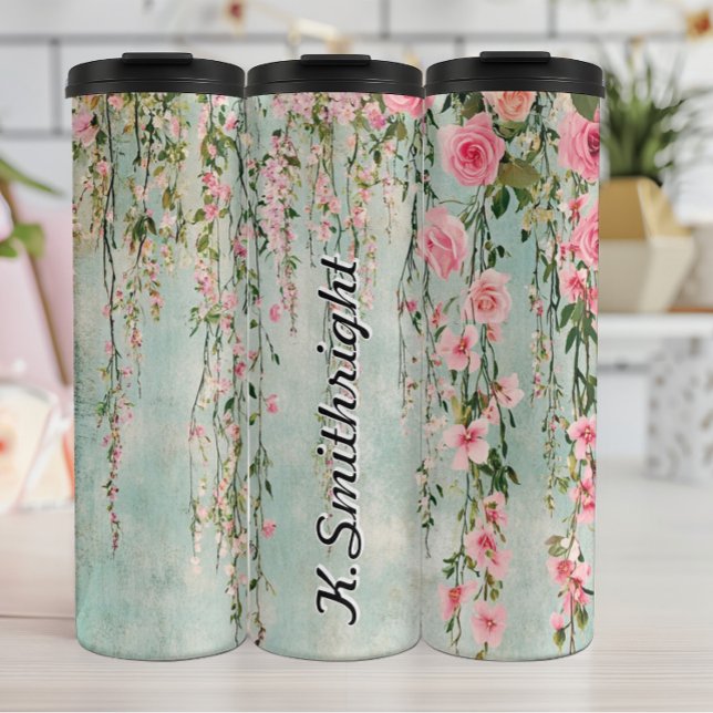 Termo Plantas colgantes de acuarela con Rosas (Subido por el creador)
