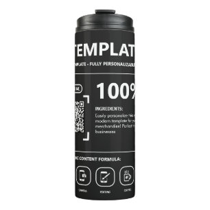 Termo Plantilla de diseño personalizable completamente