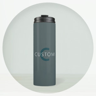 Termo Plantilla de monograma personalizable con estilo