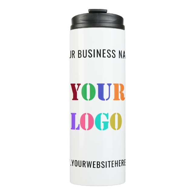 Termo Plantilla de Tumbler térmico del texto del logotip (Anverso)