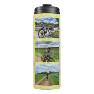 Termo Plantilla fotográfica de diseño fractal Tumbler té