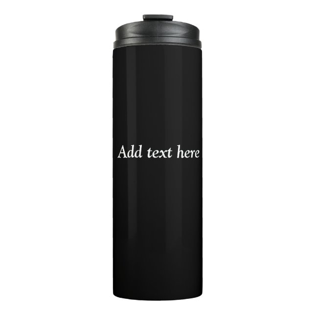 Termo Plantilla, negro con texto blanco, (Anverso)