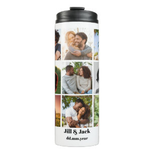 Termo Plantilla personalizada de 9 Collages de fotos par