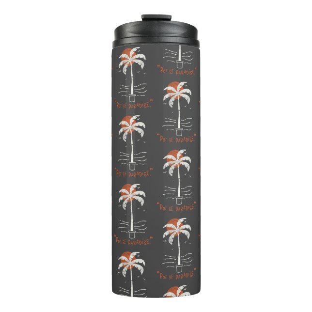 Termo Playa Tropical Palm Tree Vibes Sol Verano Retro (Anverso)