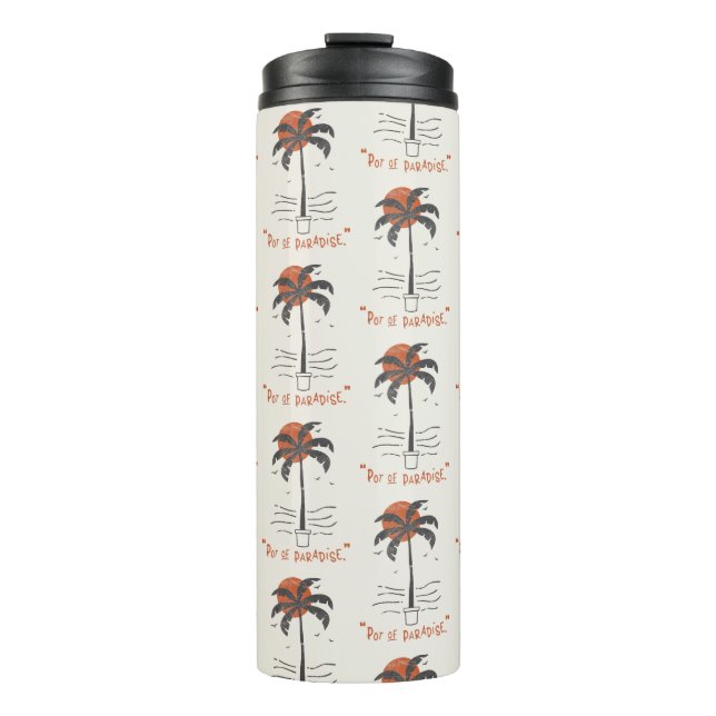 Termo Playa Tropical Palm Tree Vibes Sol Verano Retro (Anverso)