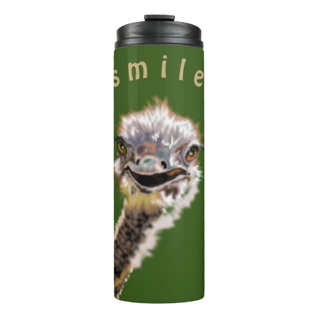 Termo Playful Thermal Tumbler Happy Ostrich - Smile (Anverso)