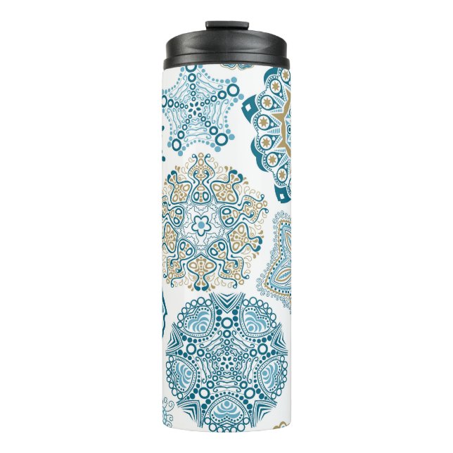 Termo Plaza floral sin foco: Batido de copia (Anverso)