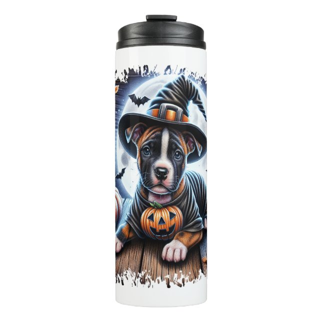 Termo Plaza Staffy Dog Halloween (Anverso)