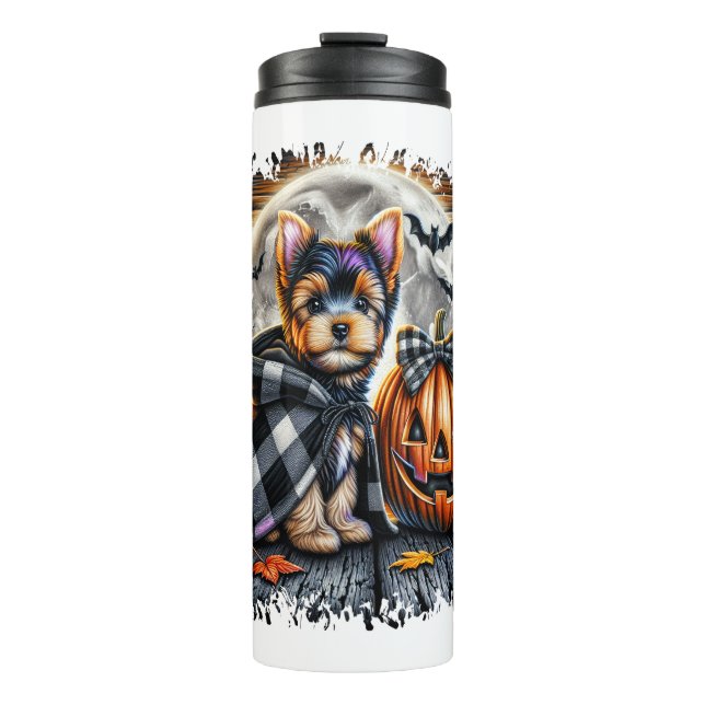 Termo Plaza Yorkie Dog Halloween (Anverso)