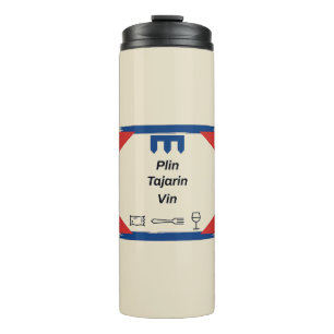 Termo Plin Tajarin Vin Insignia de la bandera del Piamon