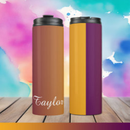 Termo Plum Sunset - Personalizable Nombre Tumbler térmic