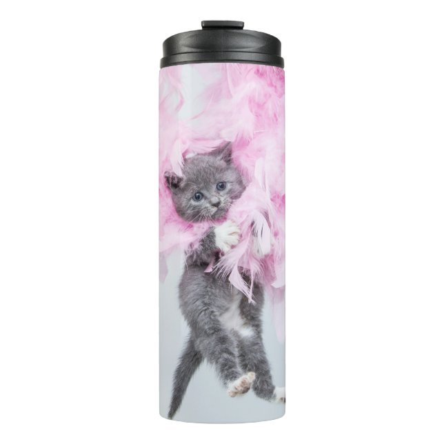Termo Pluma rosa de gato mate (Anverso)