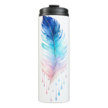 Plumaje de Ombre Azul Acuarela