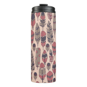 Termo Plumas abstractas: colorido fondo vintage.