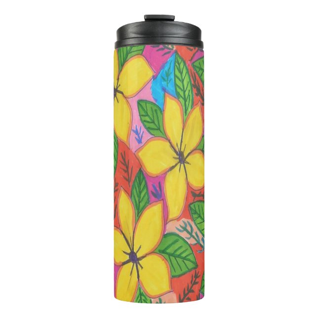 Termo Plumeria tropical (Anverso)