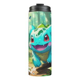 Termo Pokémon Bulbasaur Pintado Persiguiendo Mariposas