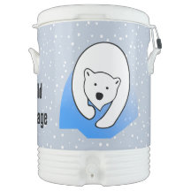 Polar Bears Design 10-Gallon Cooler