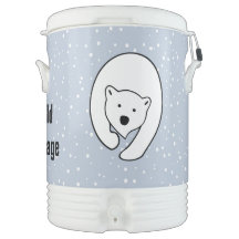 Polar Bears Design 10-Gallon Cooler