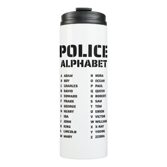 Termo Policía del Alfabeto Fonético (Anverso)