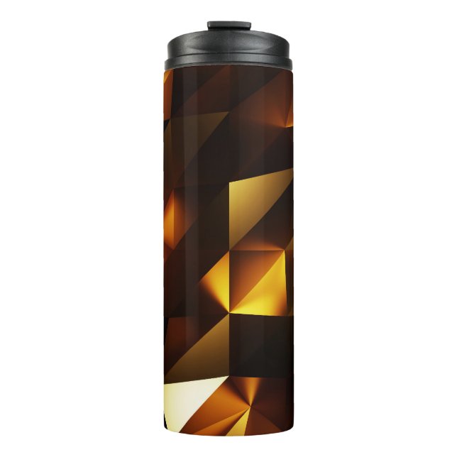 Termo Polígono dorado: representación abstracta 3D (Anverso)