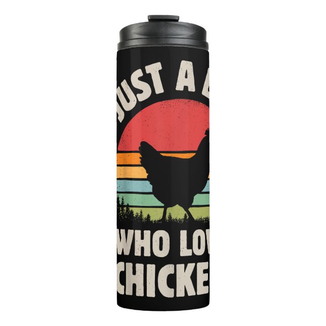Termo Pollo, sólo un chico que ama a los animales de gra (Anverso)
