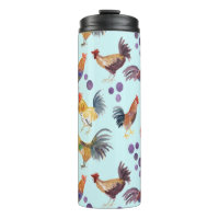 Pollos acuarelas Huevos Barnyard Hens Purple Blue