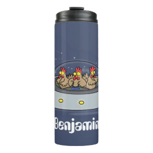 Termo Pollos divertidos en el ilustracion del personaliz